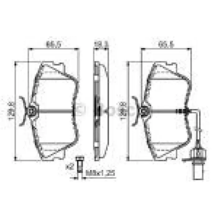 On Fren Balatasi (15) Transporter T4 90>03 (Kablolu) | BOSCH 0986424672 | OEM 7D0698151B 7D0698151G