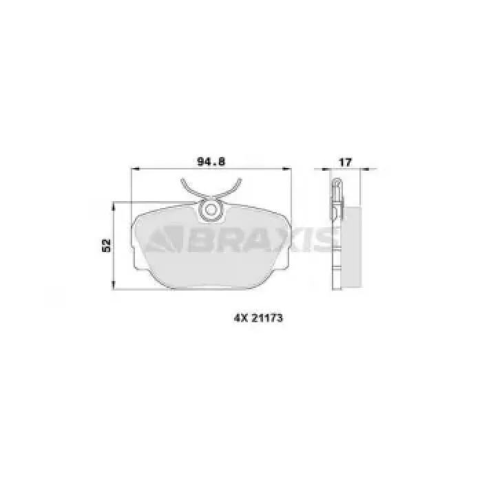 Fren Balatasi On BMW E30 81>93 | BRAXIS AA0319 | OEM 34111161347