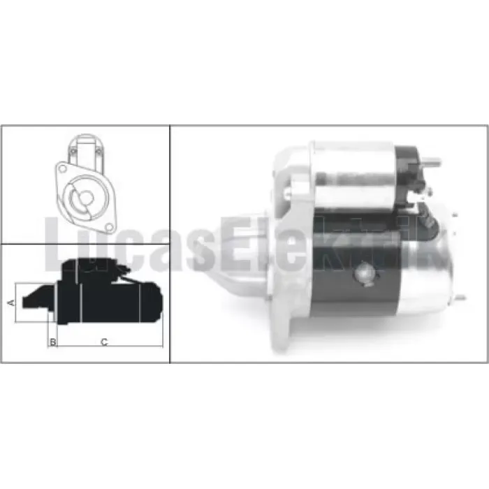 Mars Motoru 12V / 0,9KW / 8DIS Kia Pride 1,1I,1,3 16V | LUCAS LES0167