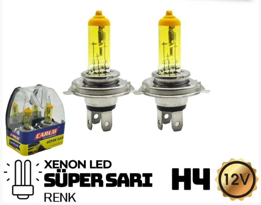 Ampul (2 Adet) 12V 90-100W H4 Süper Sarı | OEM BR0417001