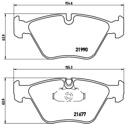 Fren Balatasi On Bmw E36-M3 E46 2.5-3.0 M3 E34 E32 E83 Z4 | BREMBO P06065 | OEM 34116779652