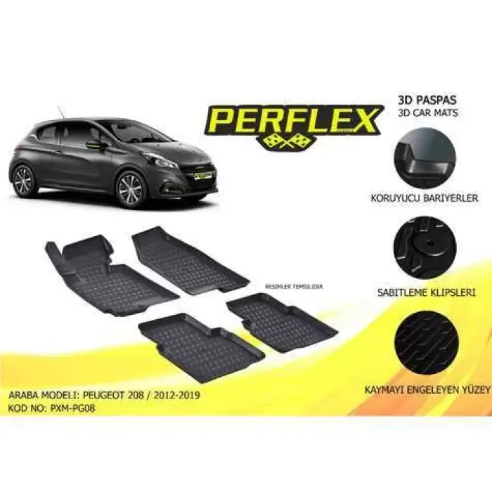 Paspas 3D Havuzlu 10-Mat 208 12>19 | PERFLEX PXM-PG08