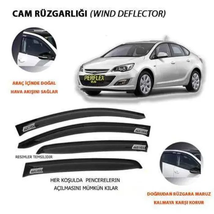 Cam Ruzgarligi Mugen Tip 4 Parça Astra J Dynamic 2009-2015 | PERFLEX PD4-OP05