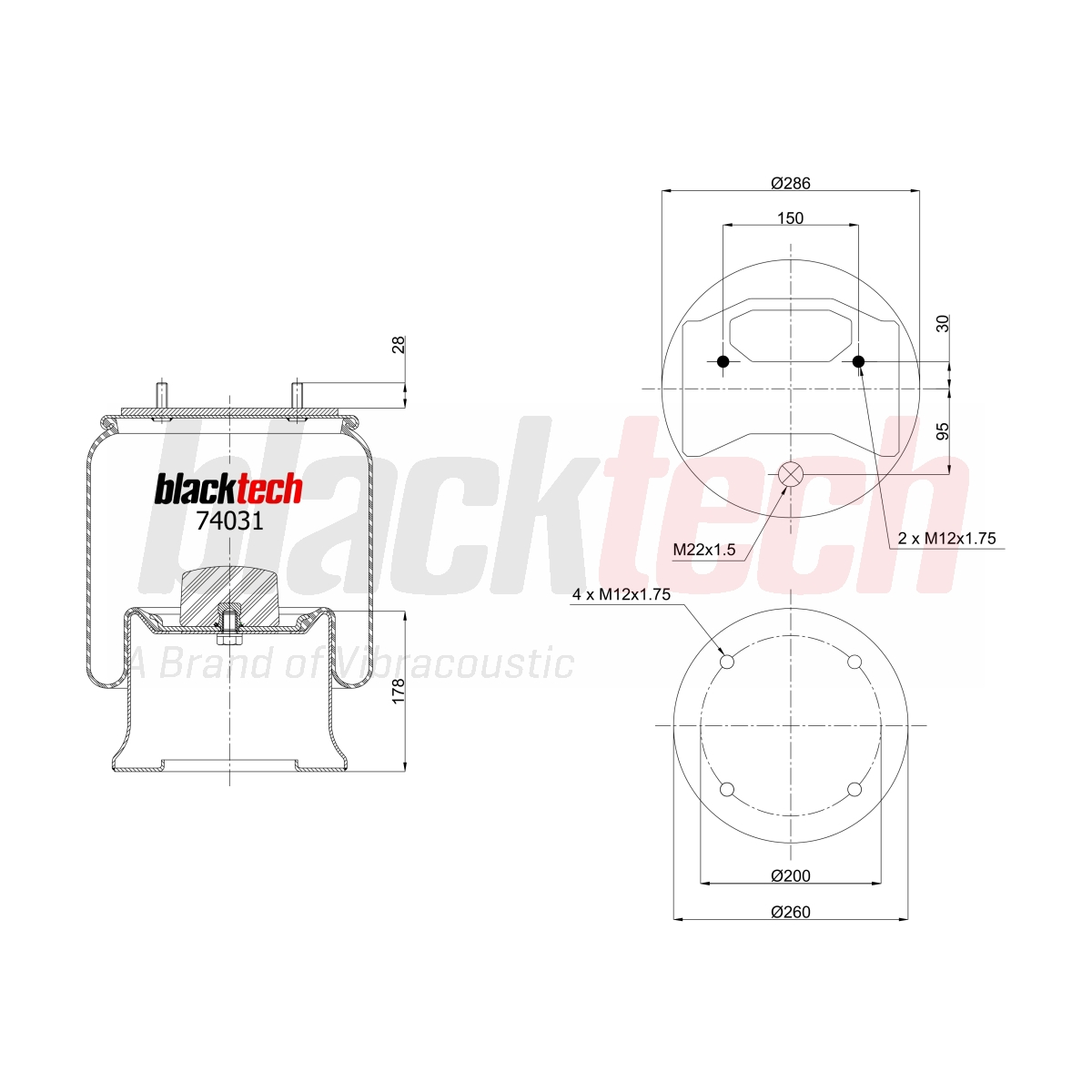 Körük Komple Metal Pistonlu | OEM 17685