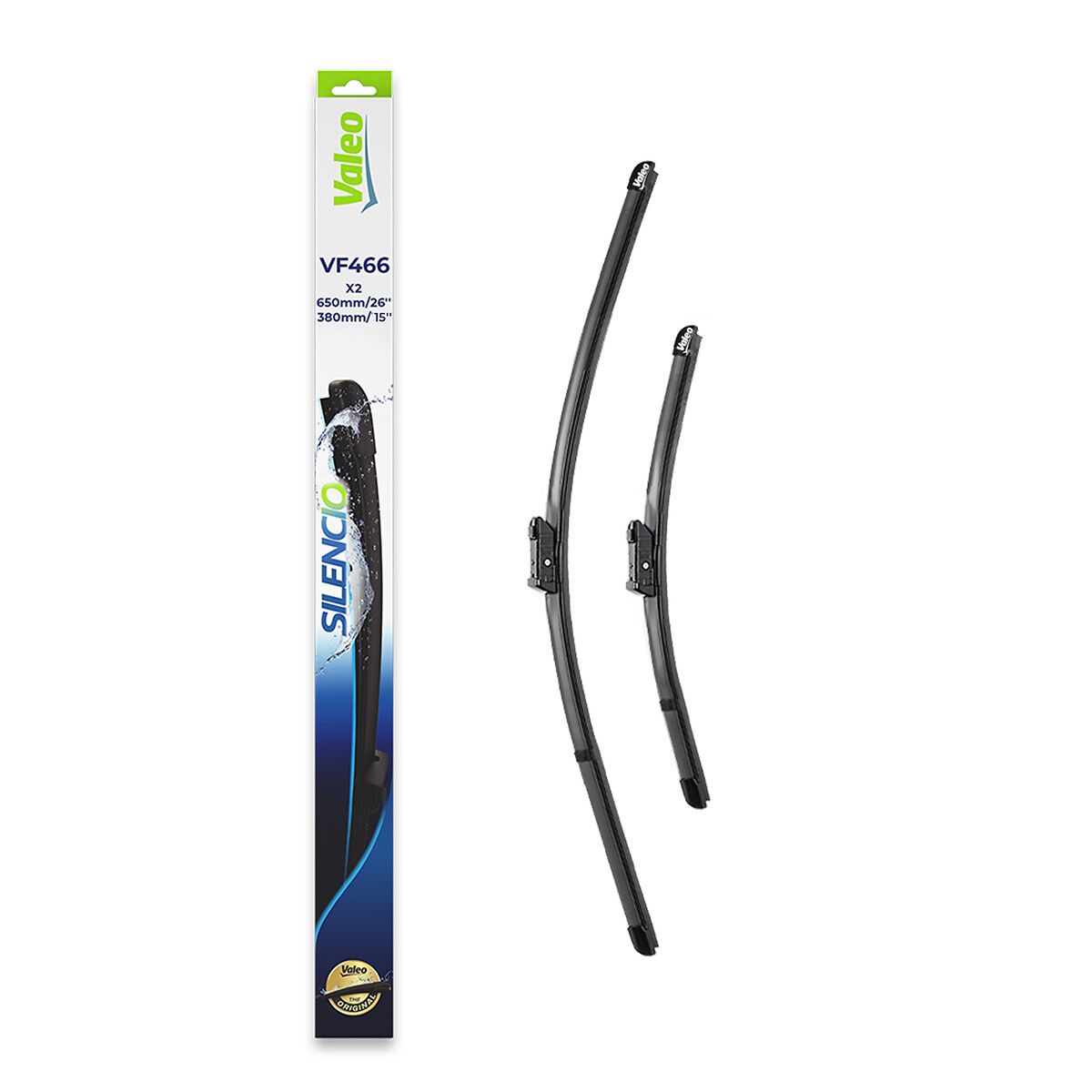 Valeo Silencio X Trm Flat Blade VM466 (X2) / (650+380 MM) Ford Fiesta 6 (08 ) | VALEO 574666 | OEM 1537389 1537393 A3397007432
