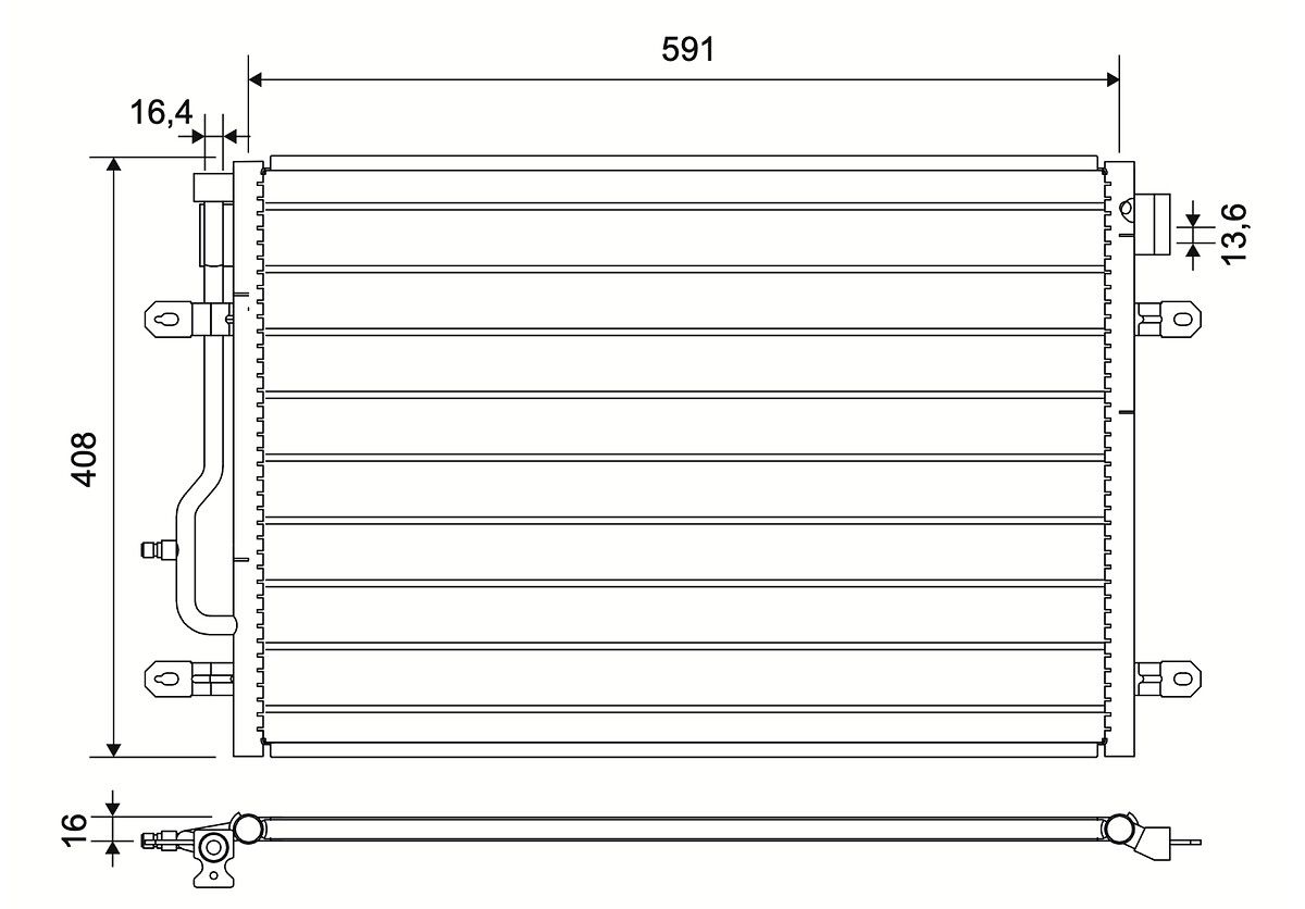 Klima Radyatoru Audi A4 A6 1,8T 1,9TDI / 2,5TDI 01>06 | VALEO 817569 | OEM 8E0260401A 8E0260401A 8E0260403A 8E0260403A