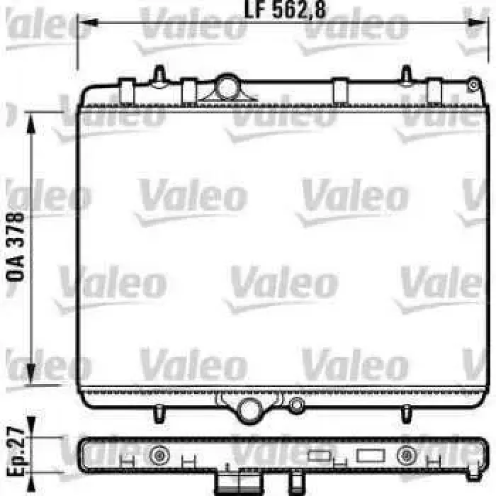 Motor Su Radyatoru P307 00>XSARA 01 05 C4 04> 2,0HDI (Ac+Klimasiz+Mek) / (562,8X378X27) | VALEO 732894 | OEM 1330W7