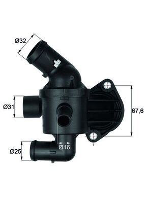 Termostat 87° Golf 6 Jetta Passat Tiguan Caddy 2.0TDI Cffa Cffb Cffe | MAHLE TI1587 | OEM 03L121111AE