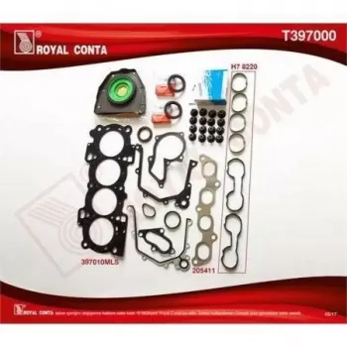 Motor Takim Conta (Reinz Keceli Subap Lastikli) S,K,C Dahil Focus 1,6 16V Zetec S / Duratec Efi 98>04 | ROYAL T397000 | OEM 2M51 6008 AA