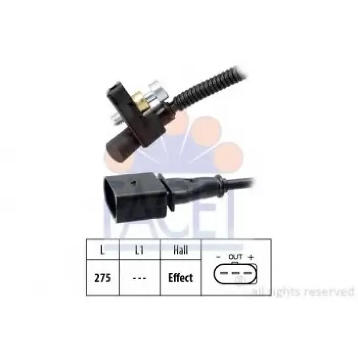 Hiz Sensoru A3 Octavia Golf 5 Passat Touran 1.6FSI 05> | FACET 9.0448 | OEM 03C957147