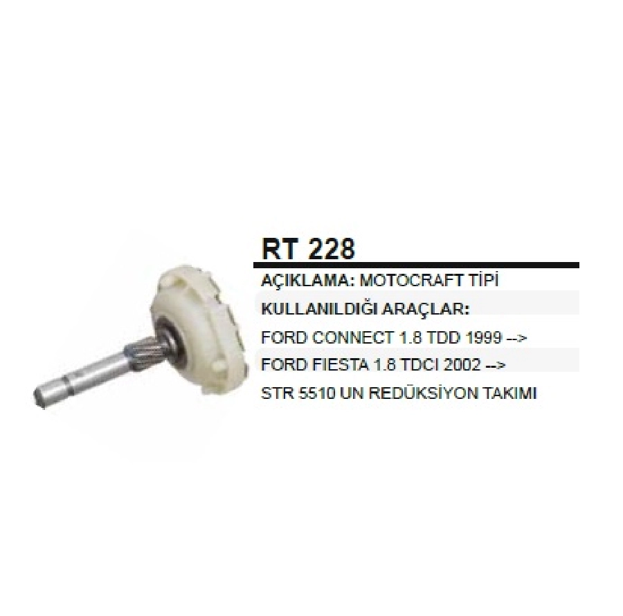 Connect 1,8 D, Fiesta 1,8TD Red Mılı (STR5510 | OEM RT228