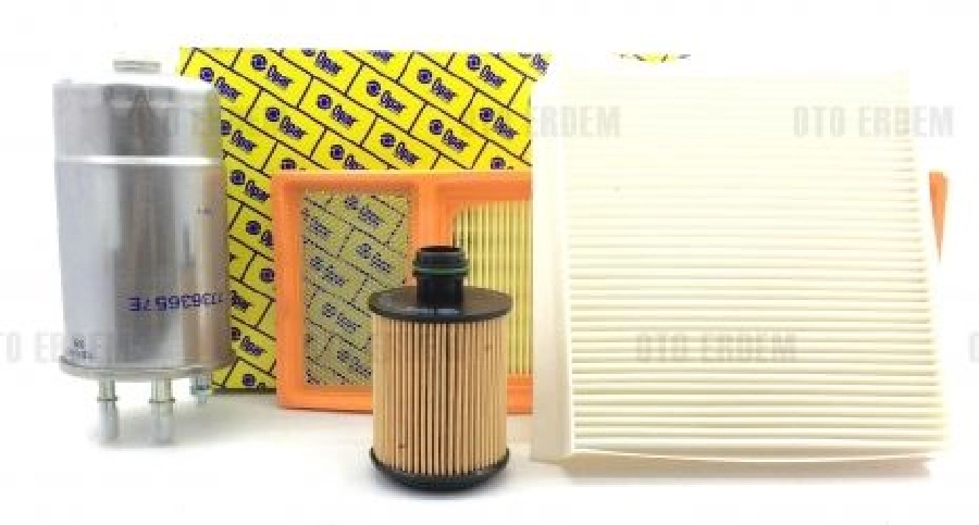 Filtre Kiti (Bakım Seti) (71751114E Yağ + 77363657E Yakıt + 51897086E Hava + 77364561E Polen) - Fiat Linea | OEM 55177227