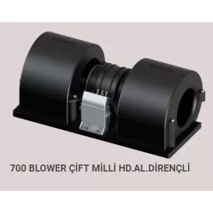 Blower Motoru 24V 700 Orta Boy Çift Mil HD.Al.Dyrencli | BASKURT 53746350AA