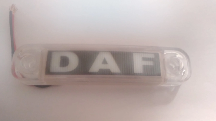 Sıde Marker Parmak Lamba DAF Yazılı Beyaz | OEM TM-004B