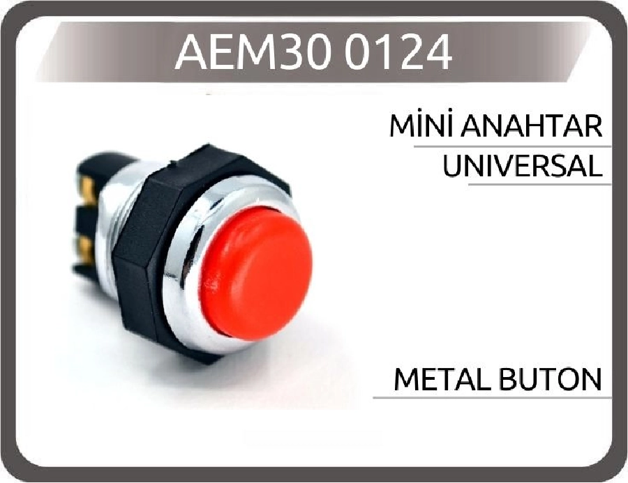 Metal Buton Kırmızı | OEM AEM300124