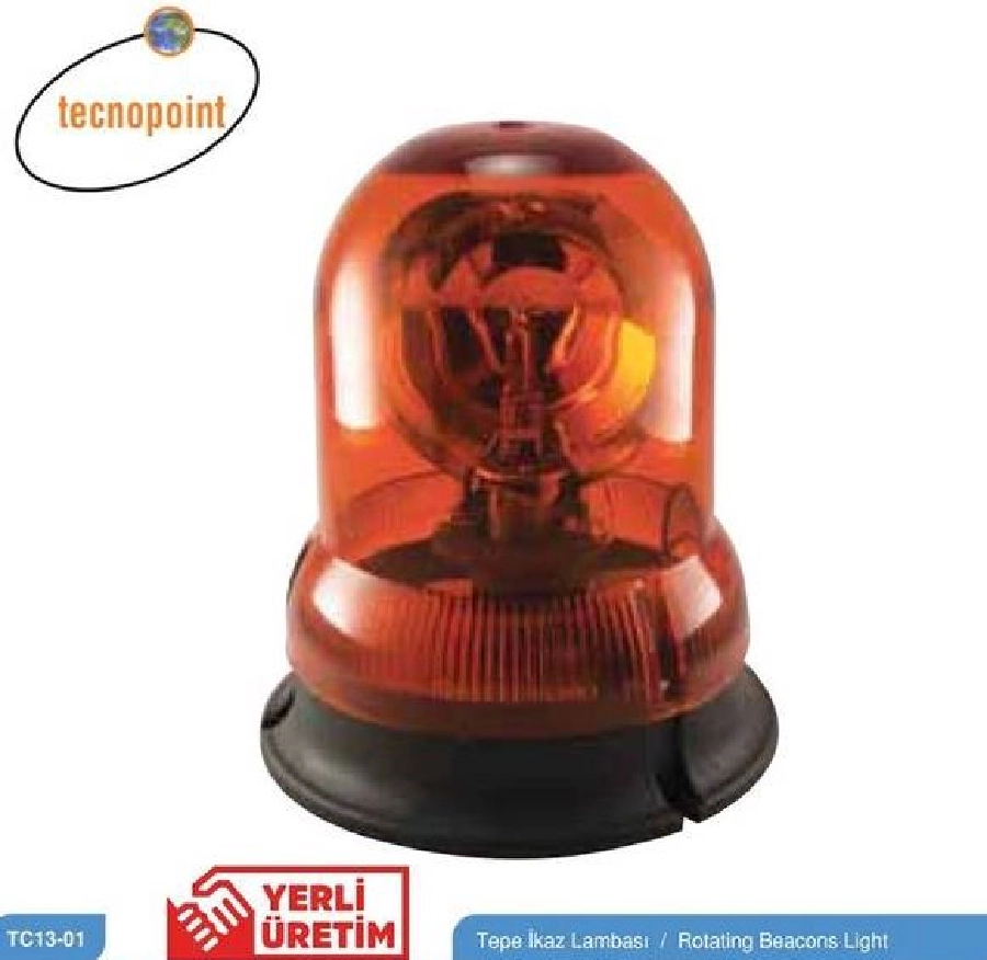 Tepe Döner Lamba Sarı 12V Ampüllü Civatalı (Dişli) | OEM TC13-01