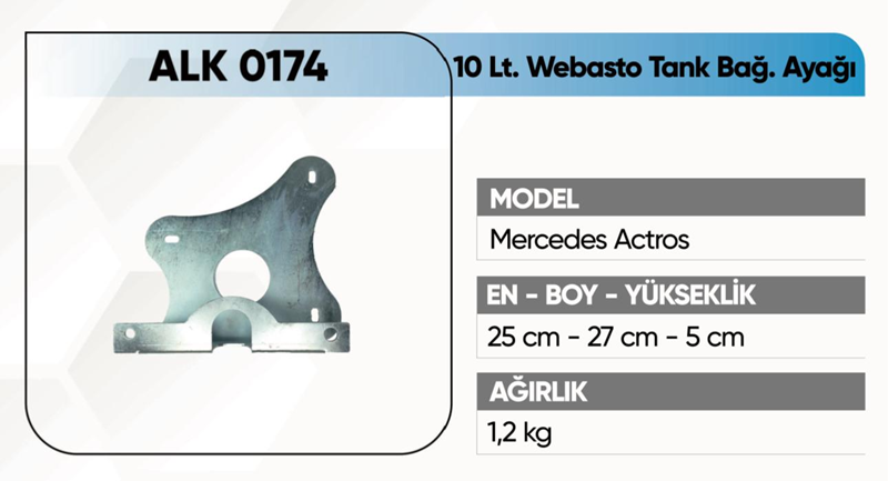 Alkotek Actros Webasto Tank Ayağı 10 Lt.