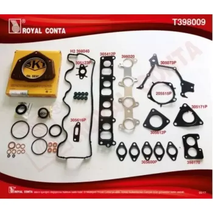 Motor Takim Contasi Skt Keceli Silindir Kapaksiz Doblo Punto Strada 1,9JTD | ROYAL T398009 | OEM 1606330 1606330 71730213 71730404 71730213 71730404
