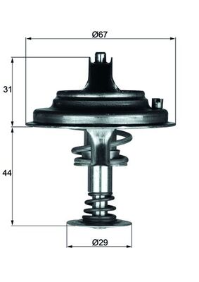 Termostat 80°C (M116, M117, M119) W124 93>95 W126 85>91 W140 91>98 R129 92>01 | MAHLE TX2680D | OEM A1162000315