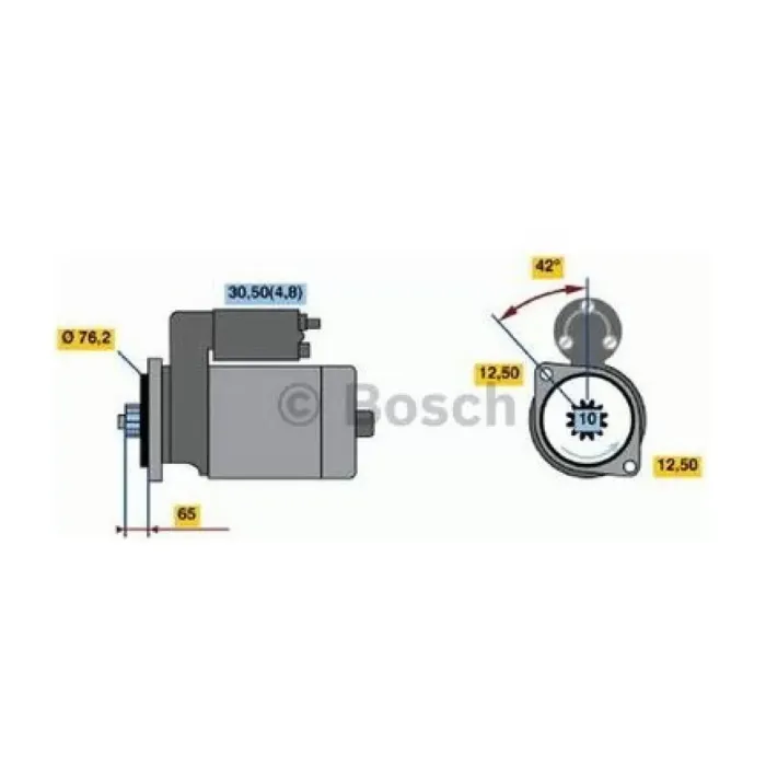 Mars Motoru 12V 2,2KW 10DIS Bosch Tip VW T5 Multivan 2,5 Tdi | LUCAS LES0567 | OEM 02M911023Q