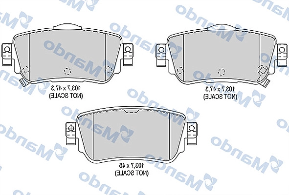 Arka Fren Balatasi Qashqai 2013> Renault Kadjar 2015> | MANDO MBF015290 | OEM D40604EA0A