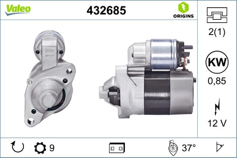 Mars Motoru 12V 9 Dış 0,85KW Renault Clio 2 3 1,1 1,2 Twıngo | OEM 432685