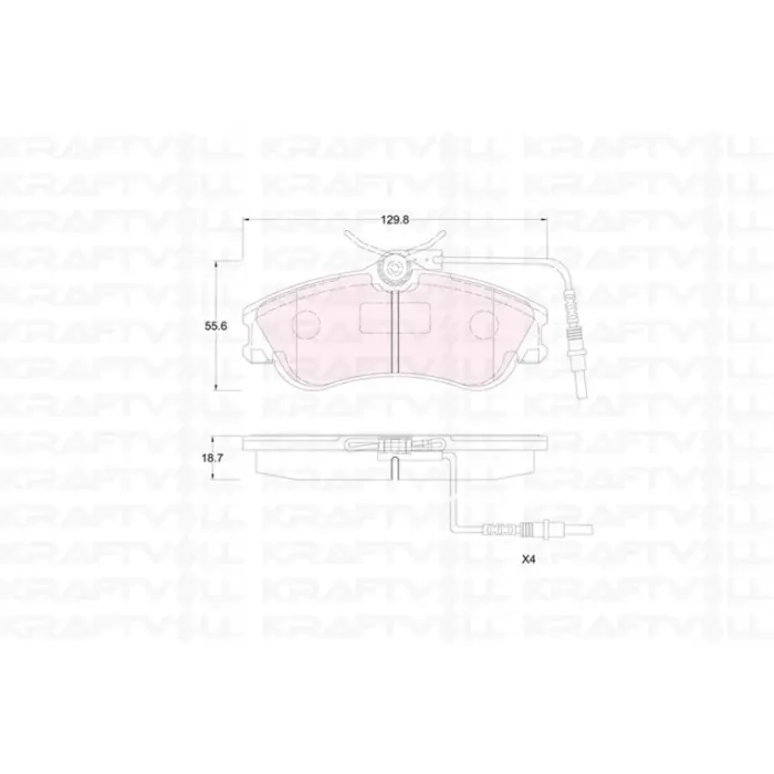 On Fren Balatasi Partner P306 Cabriolet / Sedan 1.8I 16V 2.0I Berlingo Xsara 1.8I.1.9D (< 03) | KRAFTVOLL 07010316 | OEM 4254.85