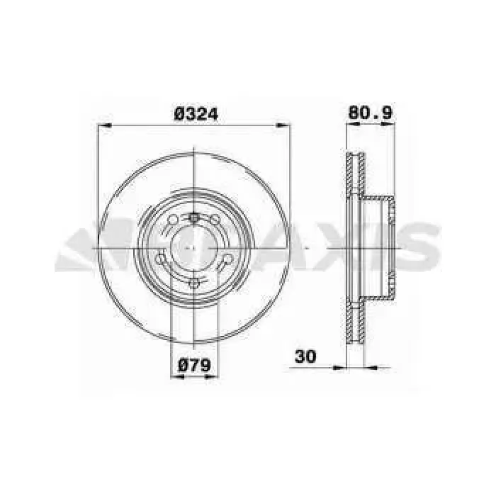 Fren Diski On Bmw E65 E66 02>08 | BRAXIS AD1052 | OEM 34116864049