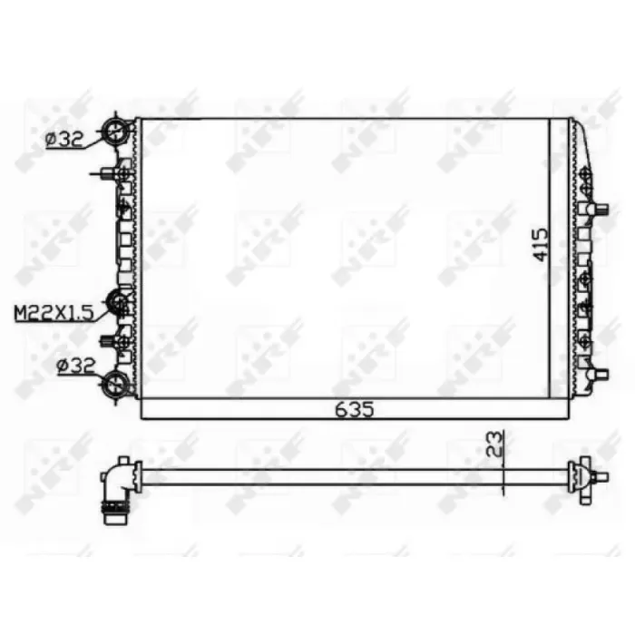 Motor Su Radyatoru Polo Cordoba Ibiza 4 5 Fabia Roomster 1,2 1,4 1,6 1,9TDI 99>16 | NRF 50542 | OEM 6Q0121253L 6Q0121253M 6Q0121253Q 6Q0121253R
