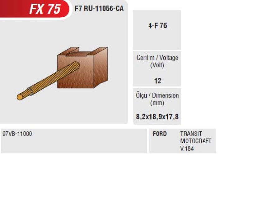 Marş Kömürü - Ford Transit, Motocraft V 184 | OEM 06080