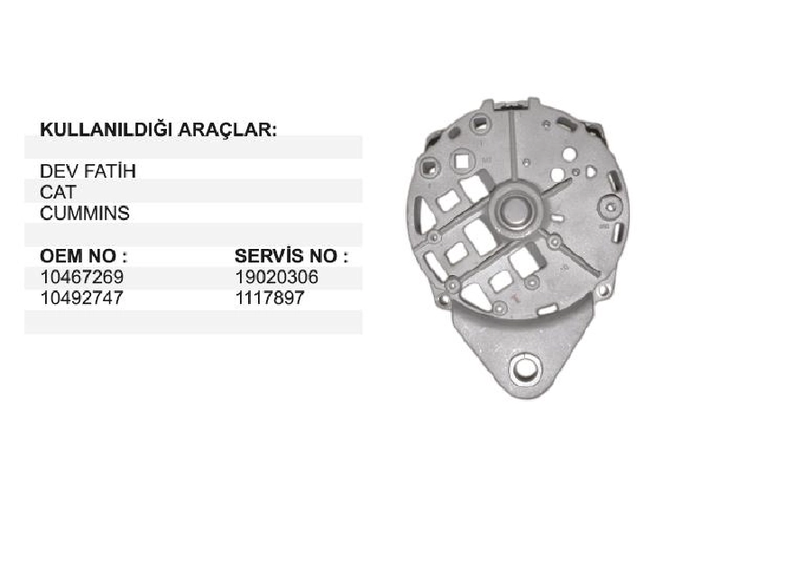 Diyot Kapagı Delco Cat, Dev Fatıh, Cummıns | OEM XDK095