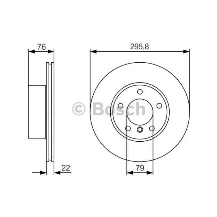 Fren Diski On Bmw E39 96>03 | BOSCH 0986479R72 | OEM 34116767061