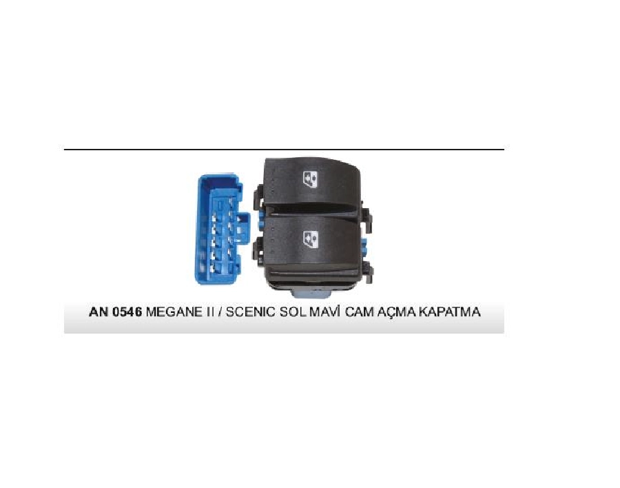 Cam Anahtarı Kangoo-Master 3 Sol-Mavi AN714B | OEM AN0546