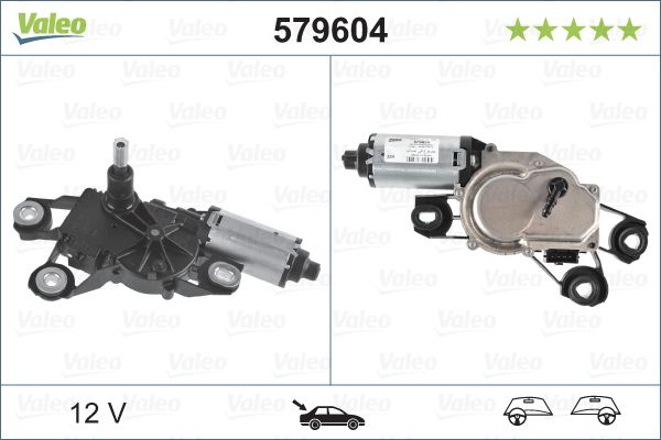 Silecek Motoru Seat Ibiza IV,V Arka (01 09) | VALEO 579604 | OEM 6L6955711D