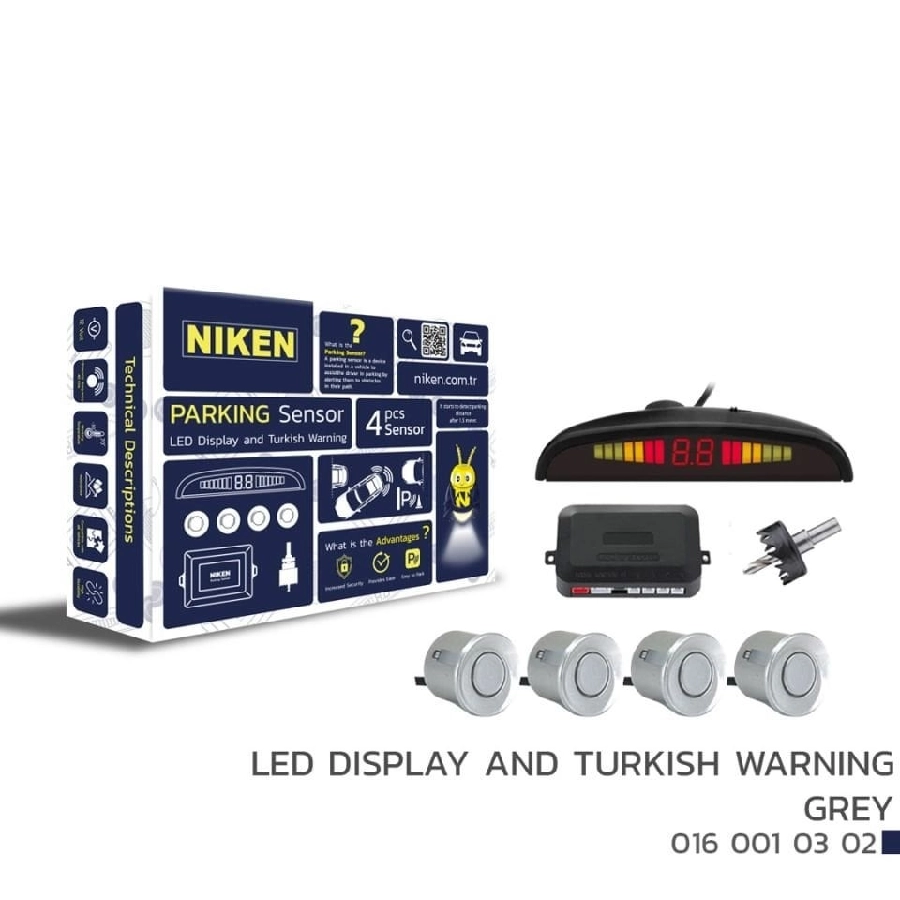 Park Sensörü LED Ekran ve Turkce Uyarı Gri 22mm | OEM 0160010302