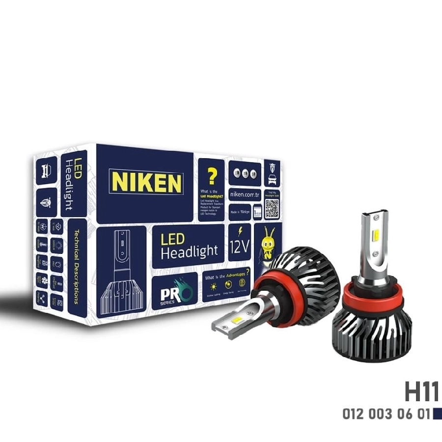 LED Far Ampulü (Takım) Whıte (Beyaz) Pro Series Xenon Tip 12V-24V H11 ** Yeni Tip Mini Gövde ** | OEM 0120030601