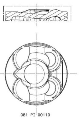 Piston Segman Std (77,00MM) BMW N13 B16 A F20 F30 F80 Mini N18 B16 A R55 R56 R58 R59 R60 Peugeot 5FW (EP6) 5008 308 3008 207 Citroen C3 C4 1 | YENMAK 36-04595-000 | OEM 11257601181