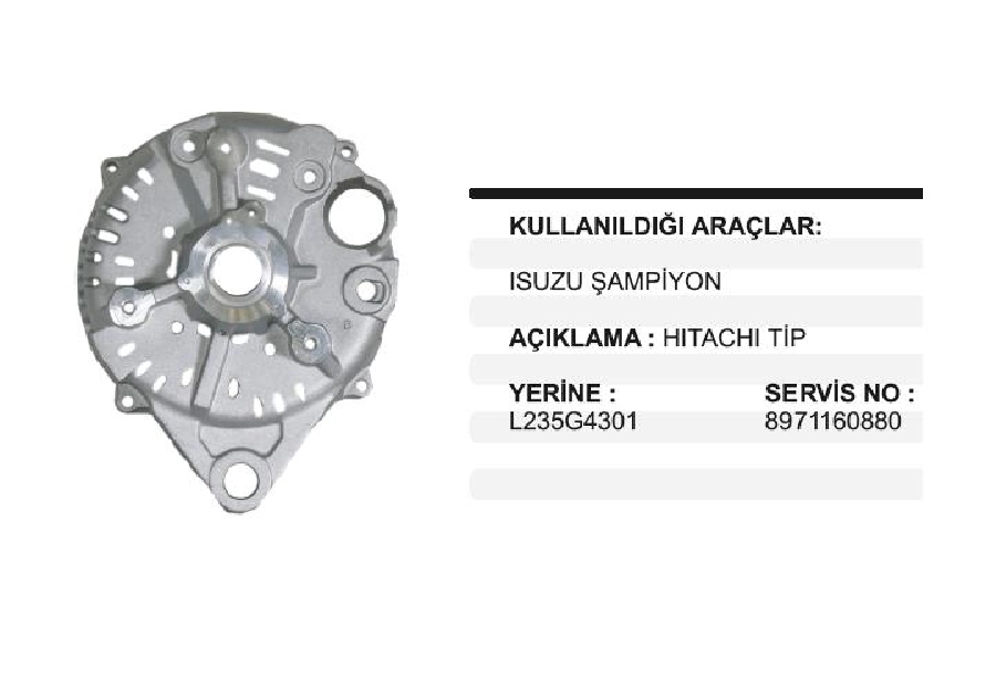 Isuzu Şampiyon Diyot Kapagı | OEM XDK200