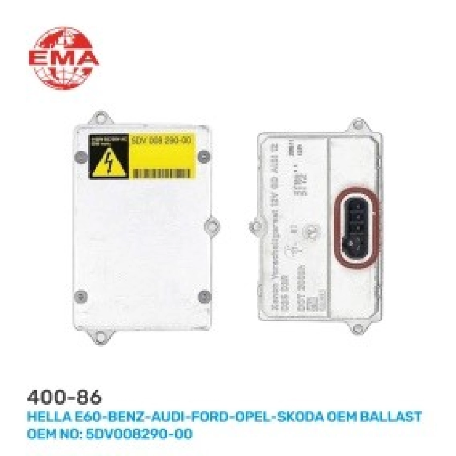 Xenon Beyni Hella E60-Benz-Audi-Ford-Opel-Skoda OEM Ballast OEM: 5DV008290-00 | OEM 400-86