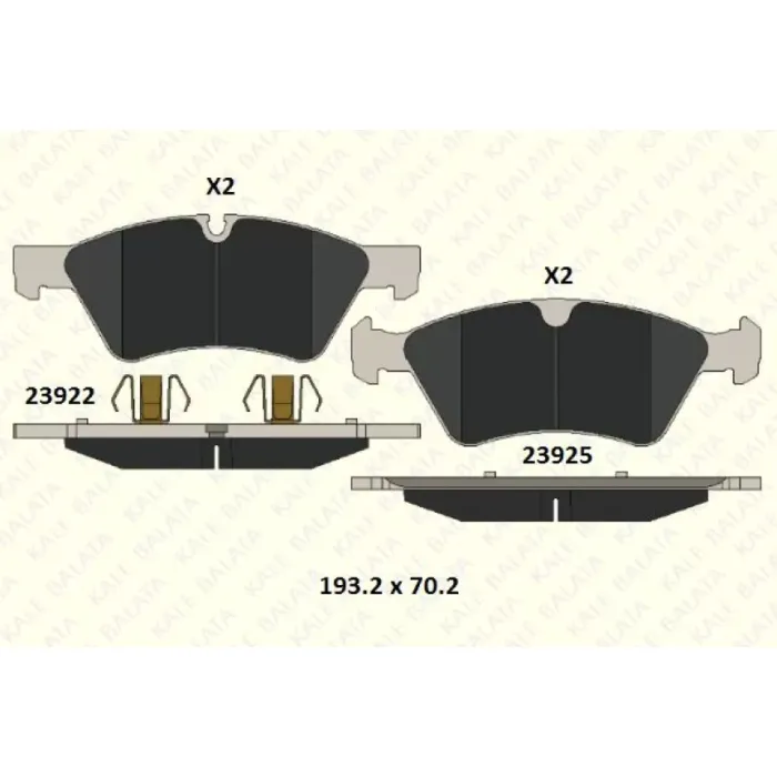 Fren Balatasi On W211 03>08 S211 03>09 W164 05>11 W251 05>12 | KALE B 23922 210 05 MSH | OEM A0044204020