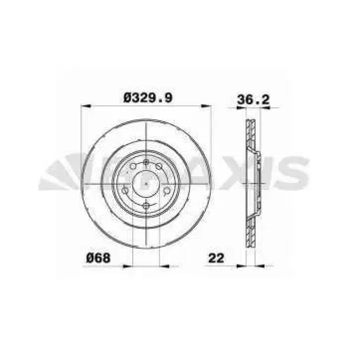 Arka Fren Disk Aynasi Audi A4 A5 A6 A7 A8 Q5 Porsche Macan 08> | BRAXIS AE0714 | OEM 4H0615601D 4H0615601D 4H0615601H 95B615601A 4H0615601H 95B615601A