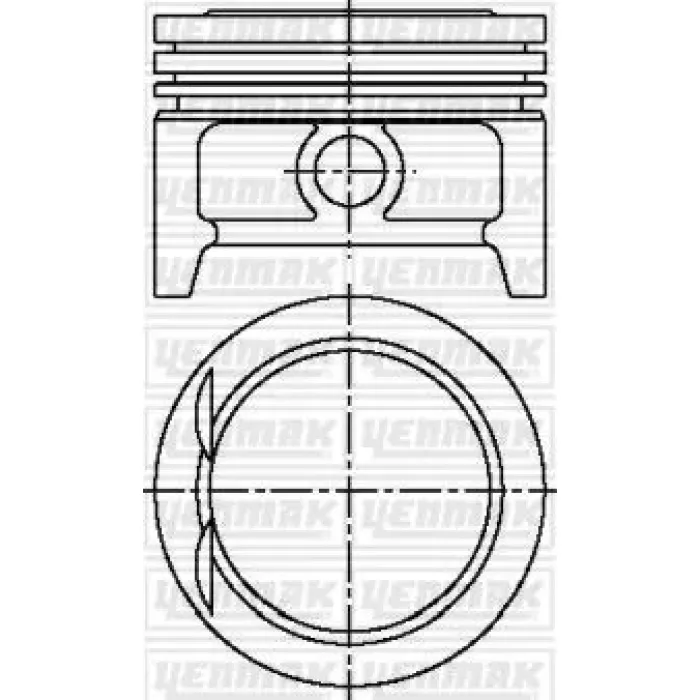 Motor Piston+Segman Komple (77,60MM) Std Corsa B Astra F X14XE Astra G X14XE Z14XE | YENMAK 31-03808-000 | OEM 623213 90348431 623471
