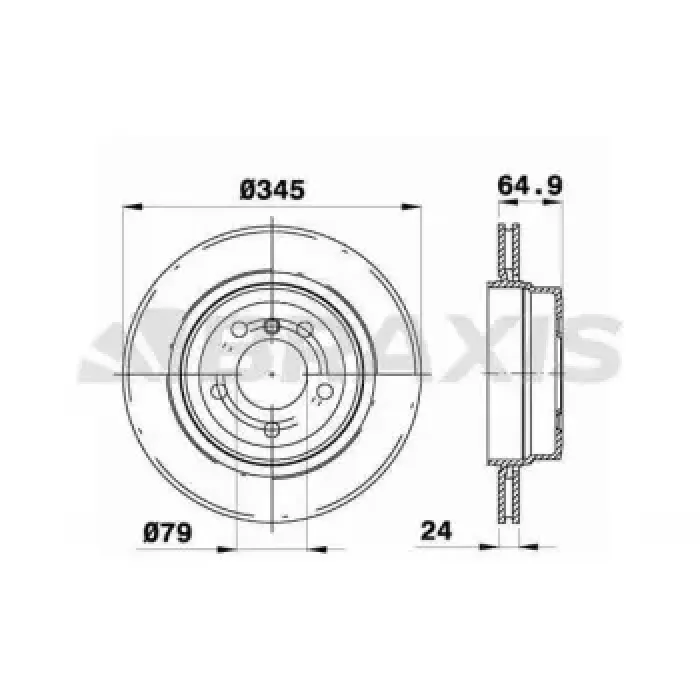 Fren Diski Arka Havalandirmali Bmw E65 | BRAXIS AD0978 | OEM 34211166129 34211166129 34216864046 34216864046