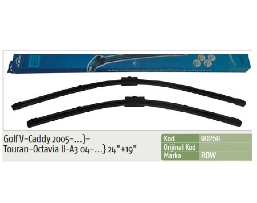 Silgi Paleti (2 Adet) 610 ve 480mm Muz - Caddy (2004-2010) Golf V Hb (2003-2005) Jetta V (2005-2006) | OEM 90256
