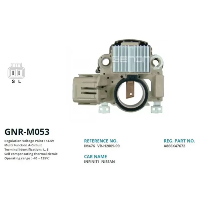Alternator Konjektor 12V Mazda 323-Mazda 626 / B2500 Pick Up Ym (Meksefeli) (S-L) | GENON GNR-M053 | OEM A866X35672