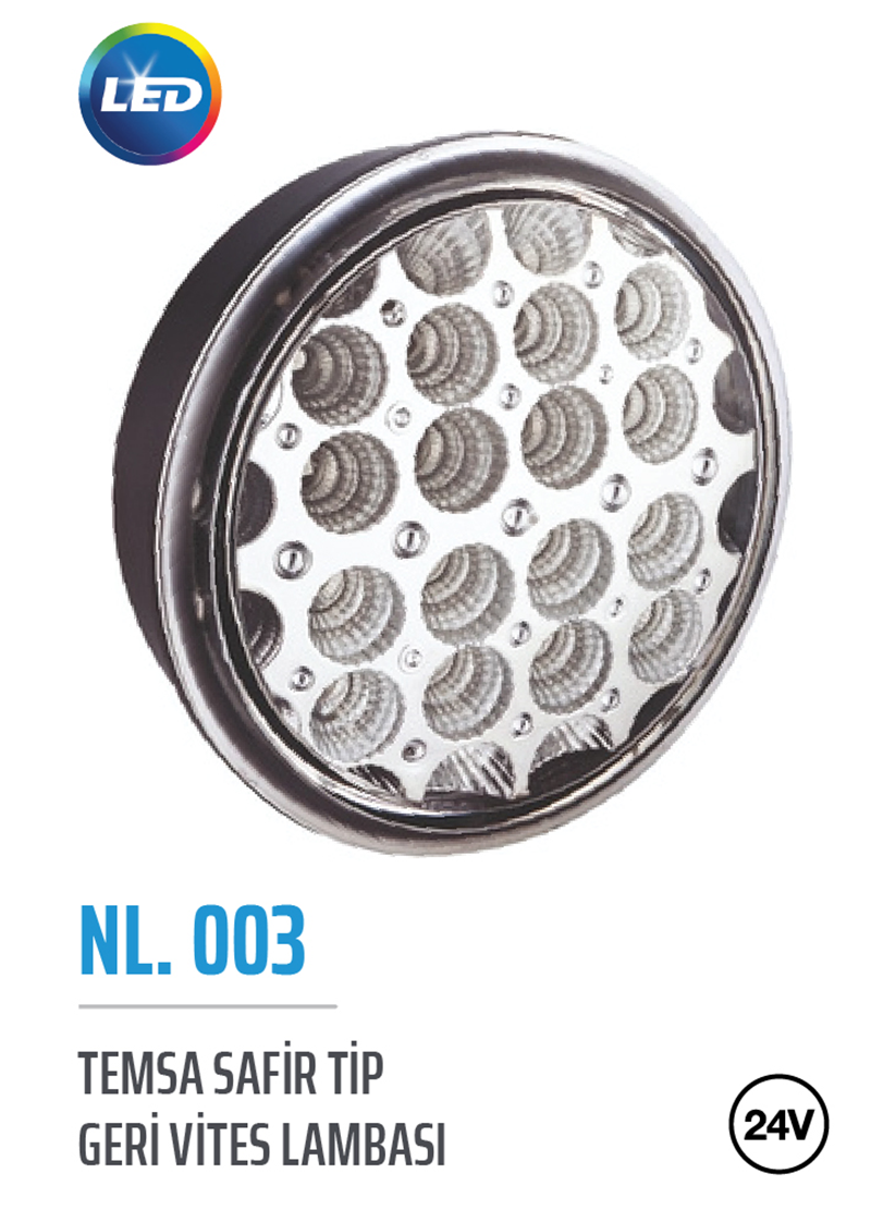 Temsa Tip Otobüs LED'li Geri Vites Lambası 24V | OEM NL.003