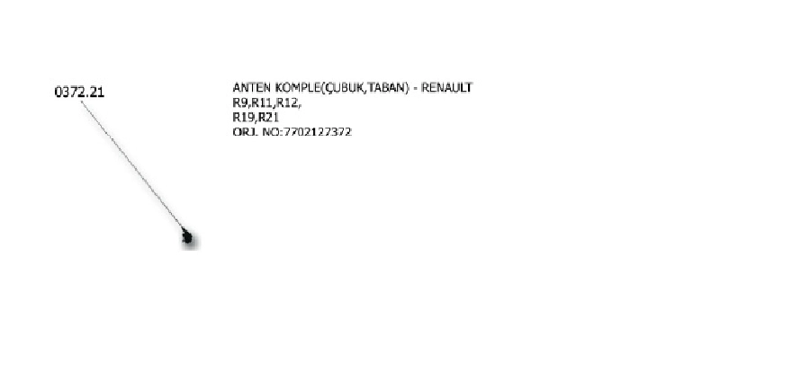 Anten Taban + Çubuk Renault 12 | OEM 0372-21