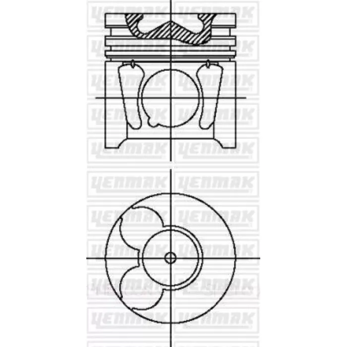 Piston Segman (85,00MM) / (Std) P407 P307 Scudo 3 Expert 3 P308 P3008 P607 C5 C6 C8 Jumpy 3 DW10BTED4 (2,0HDI 16V) Mondeo Focus C Max Kuga G6DA 2,0TDCI 130PS / 140PS | YENMAK 31-04497-000
