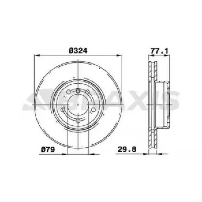 Fren Diski On Bmw E60 E61 E63 E64 | BRAXIS AD0189 | OEM 34116753221 34116753221 34116864906 34116767269 34116864906 34116767269