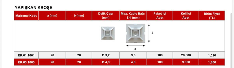 Pemsan 20X20 Yapışkan Kroşe